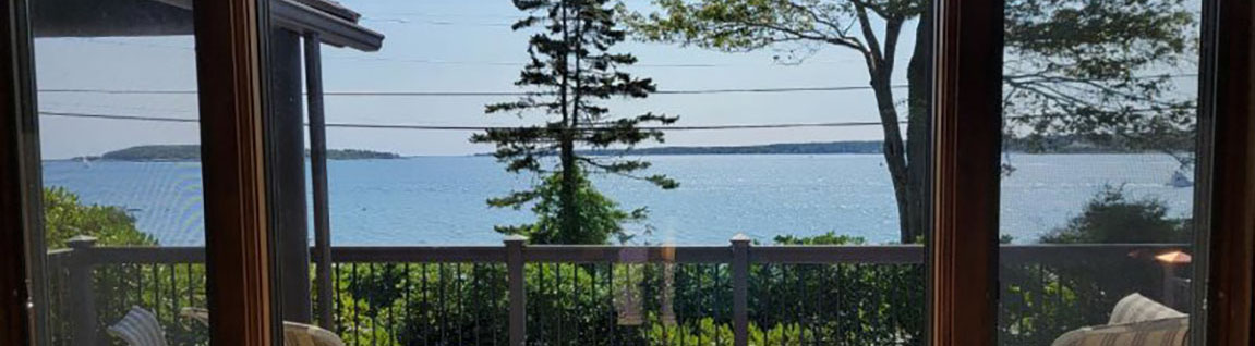 lake outside windows